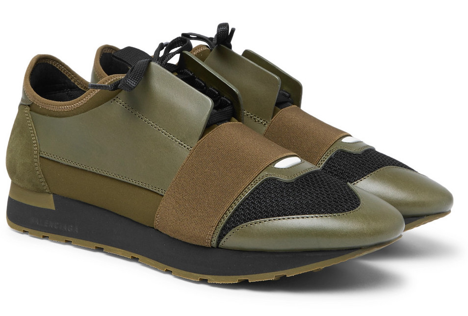 Balenciaga Race Runners Sneakers Green Brown